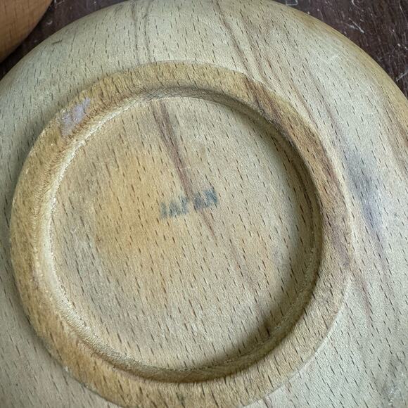 Vintage Japan Wooden Bowl Sets of 3 Dinnerware Decor Minimal Boho‎ MCM - Picture 5 of 7